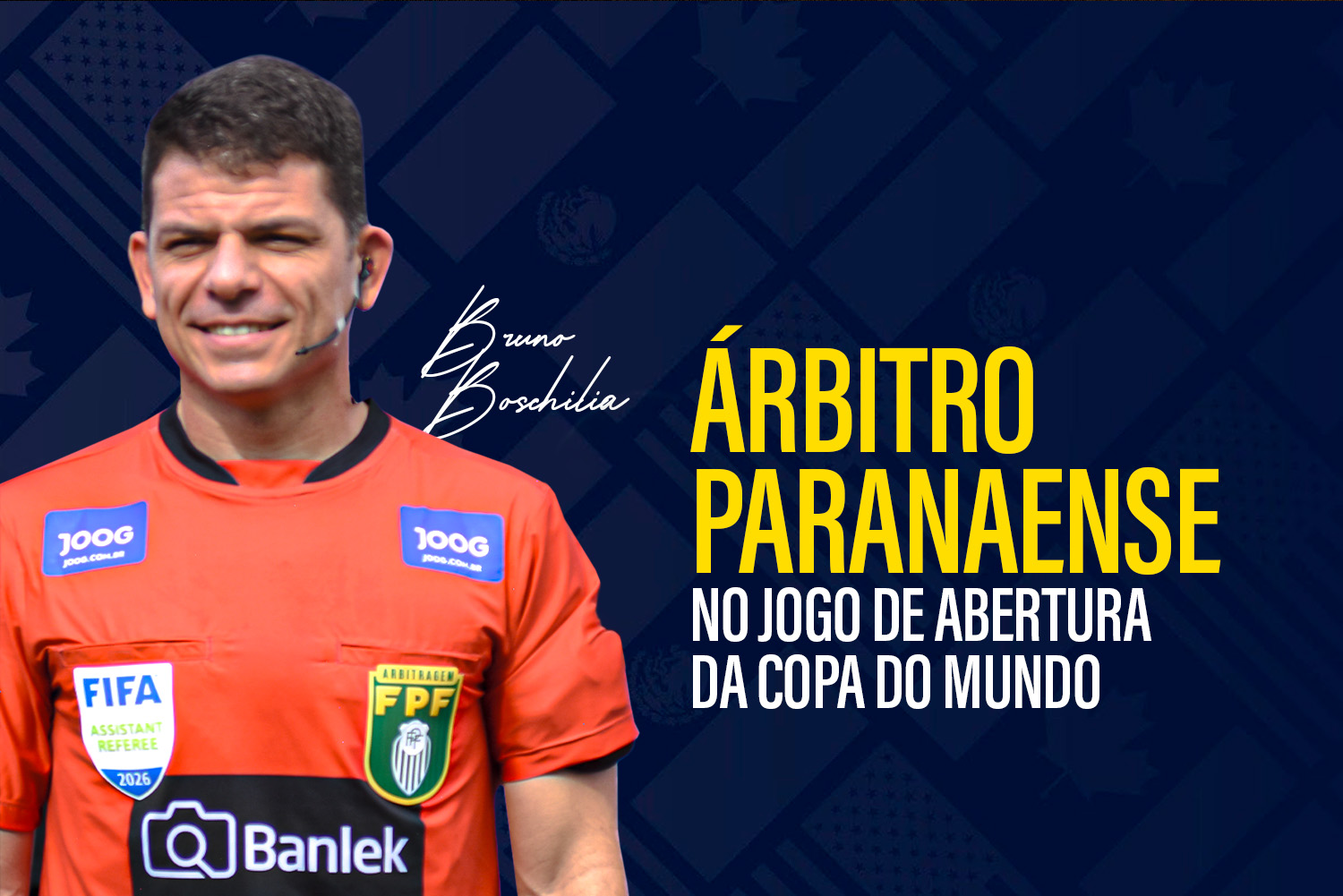 Bruno Boschilia é escalado para o jogo de abertura da Copa do Mundo de 2026